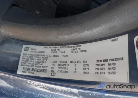 2005 Chevrolet Colorado Ls z USA, uszkodzony, nr VIN 1GCDT136658238605